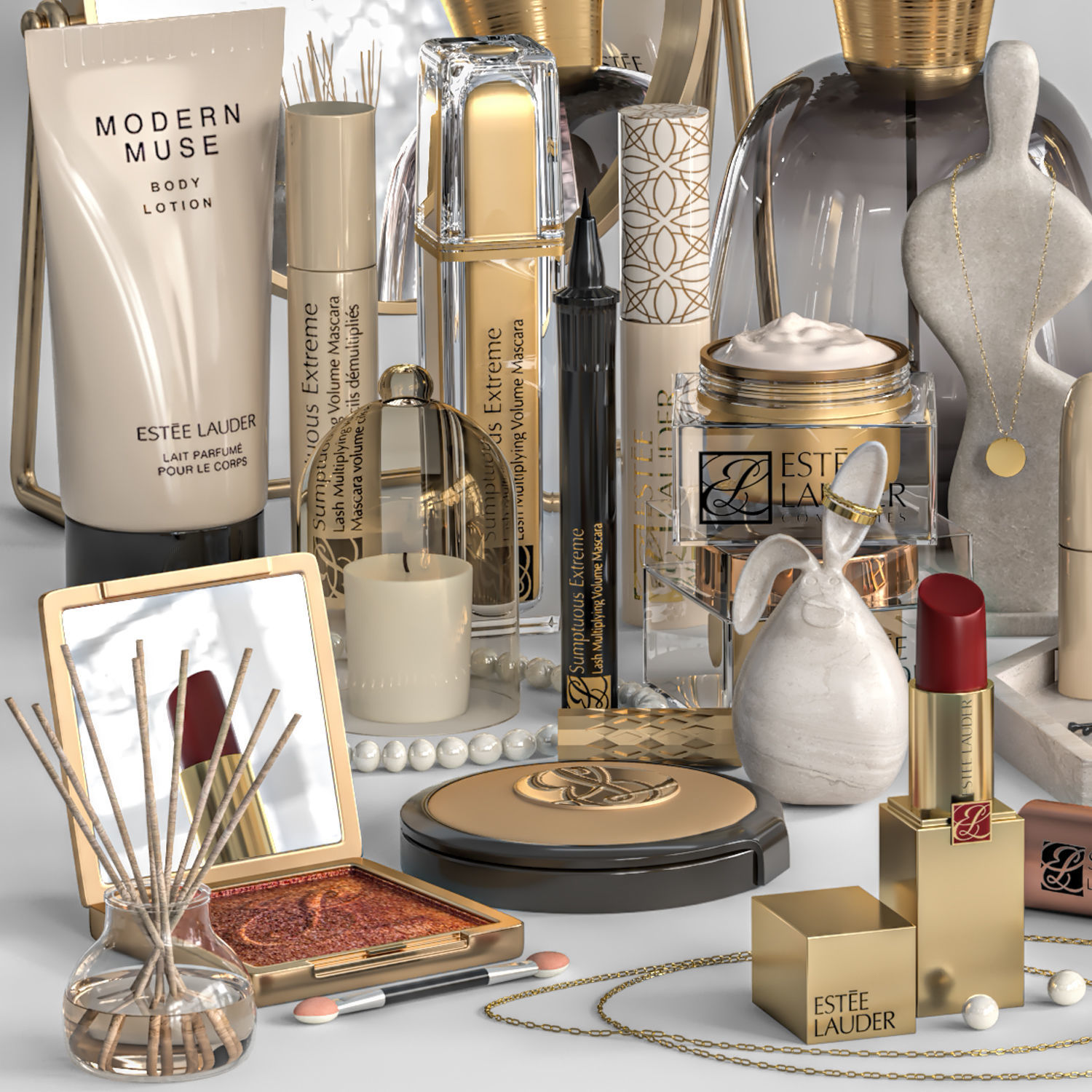 makeup set 01 3D model_2