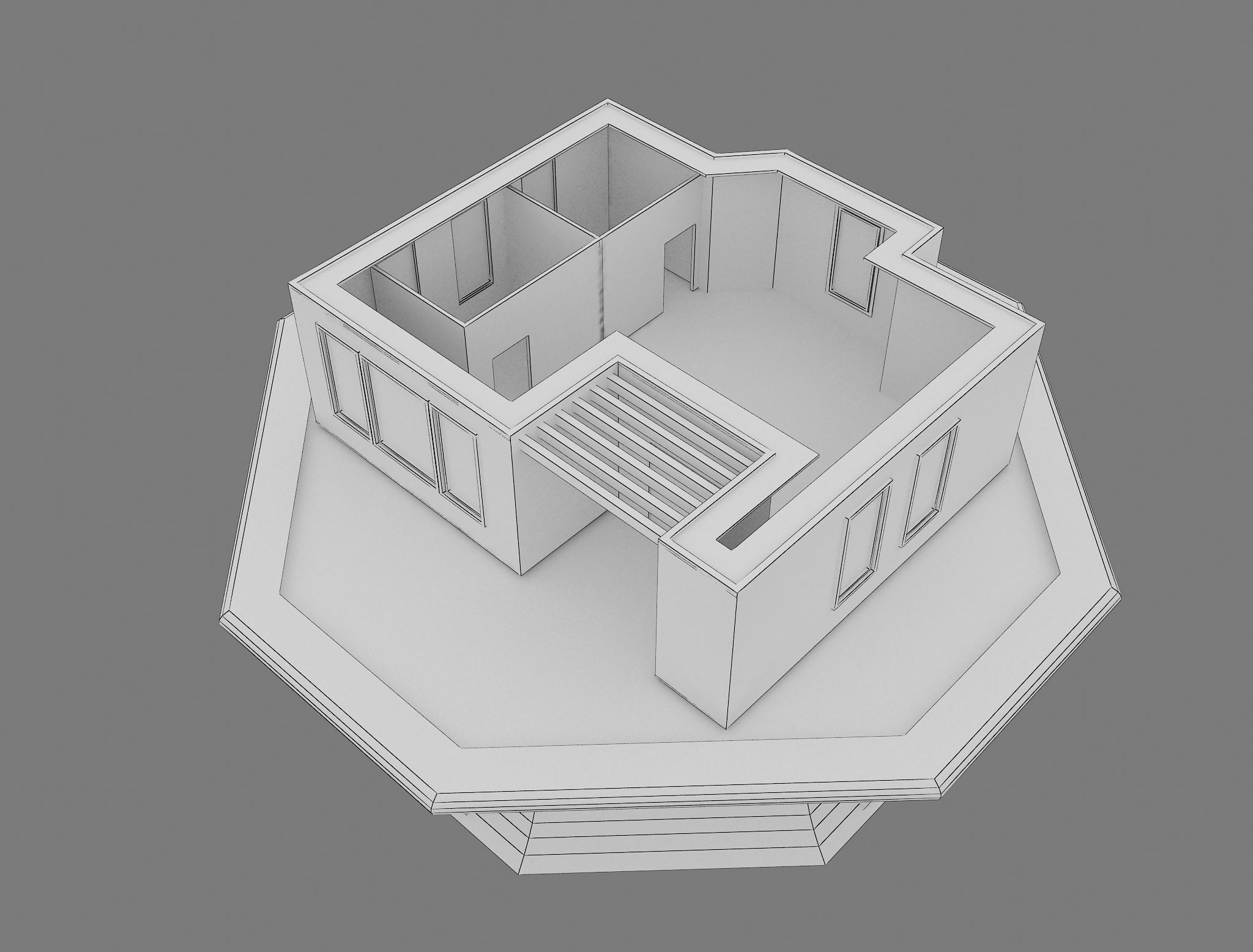 F16 House Maquette Architecture 3D model_9