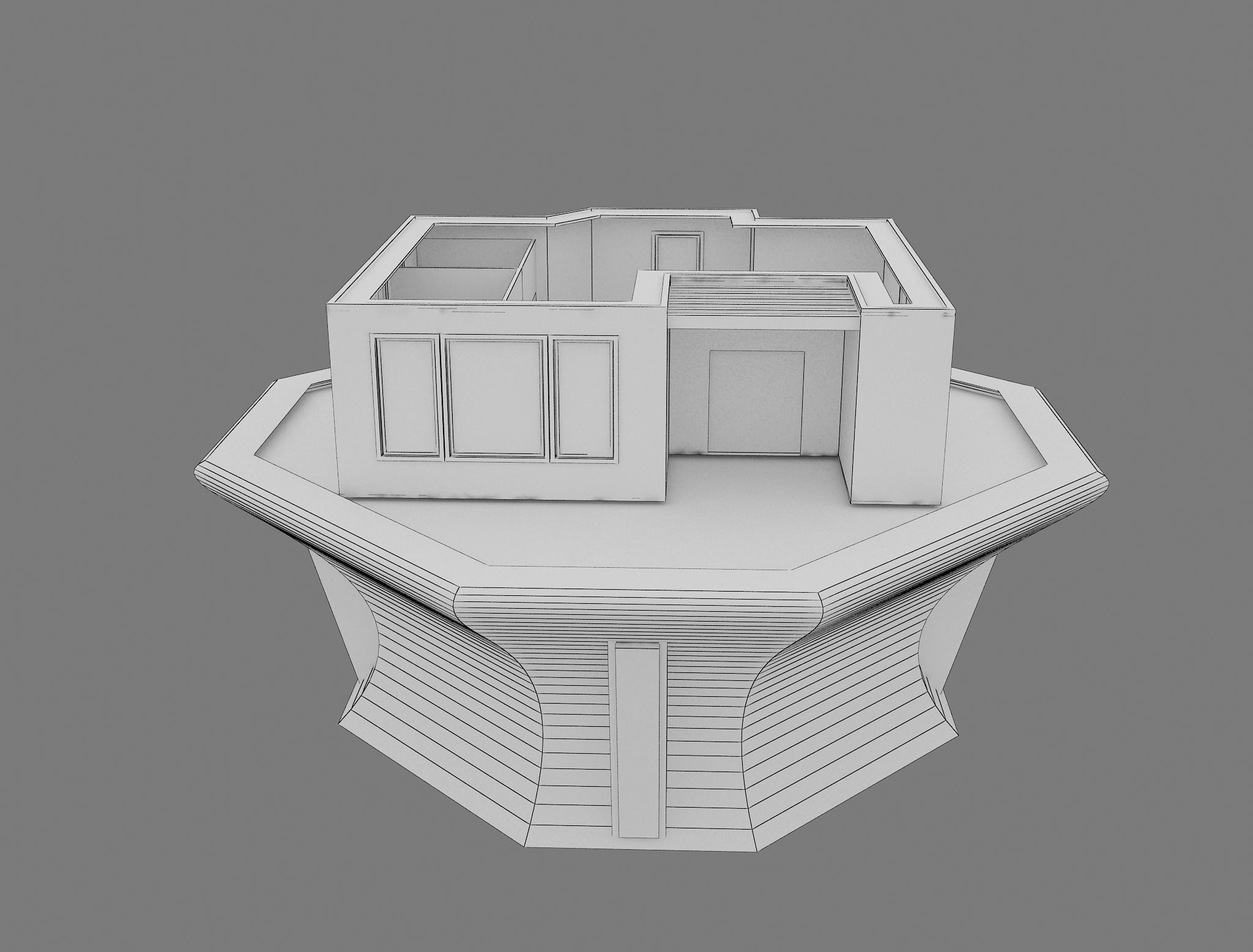 F16 House Maquette Architecture 3D model_3