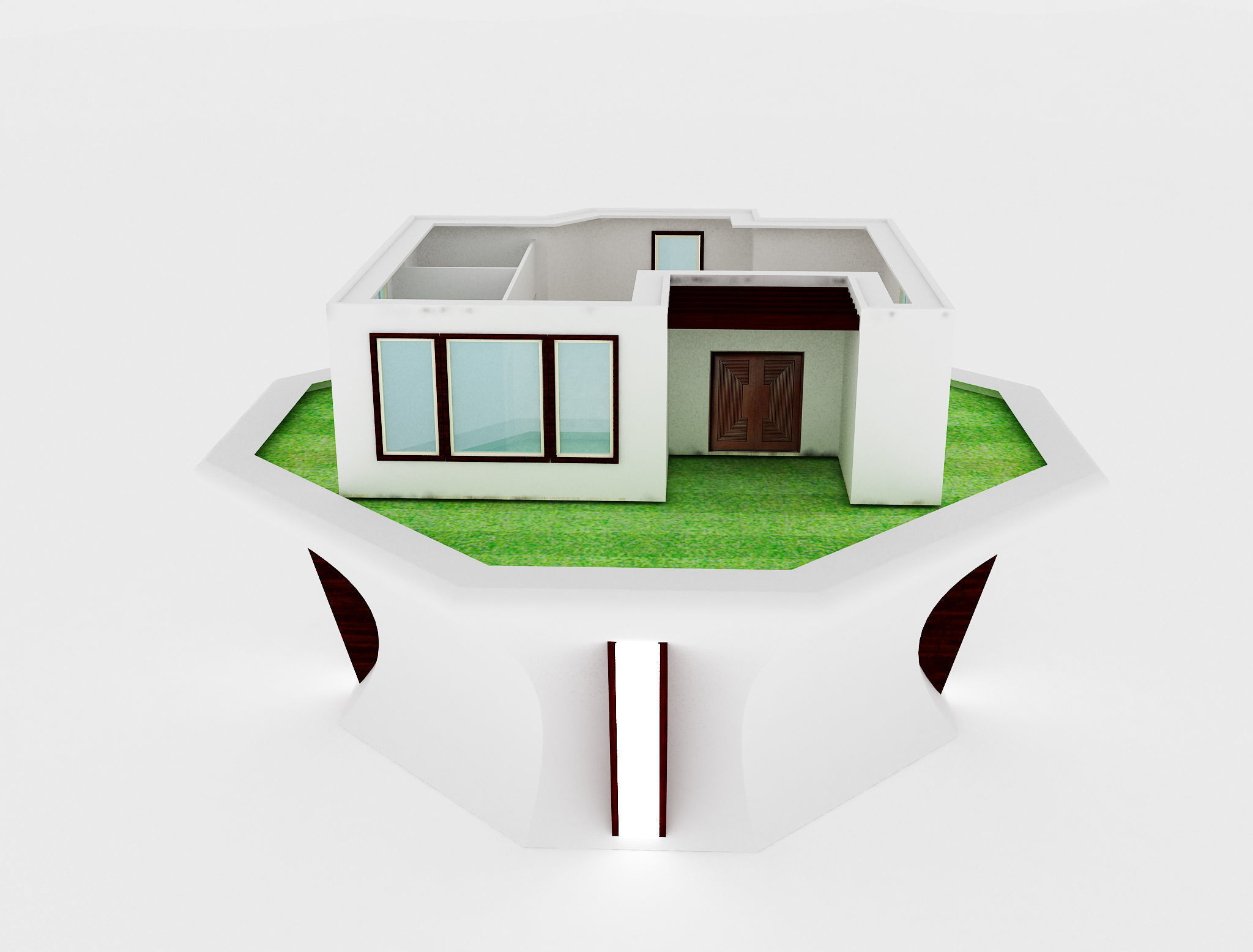 F16 House Maquette Architecture 3D model_2