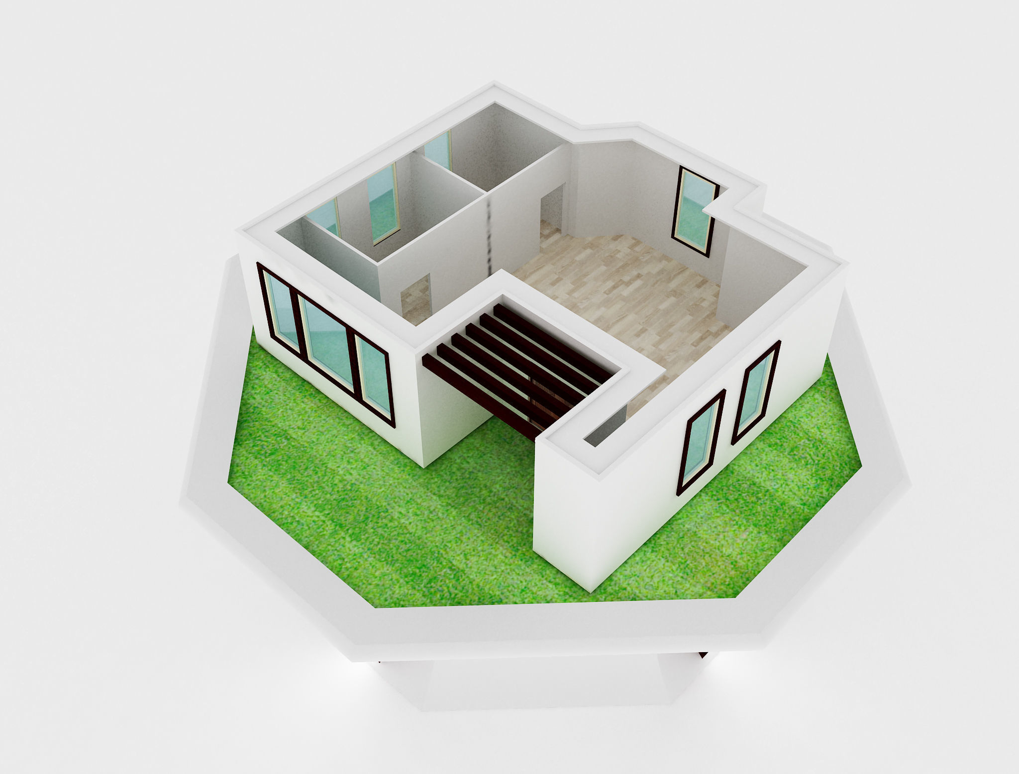 F16 House Maquette Architecture 3D model_8
