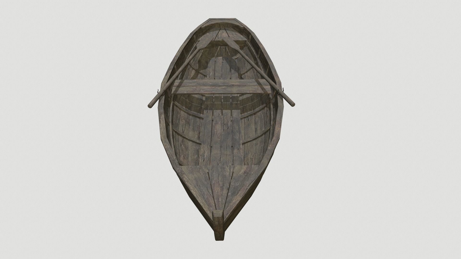  Old Row Boat Low-poly 3D model_5