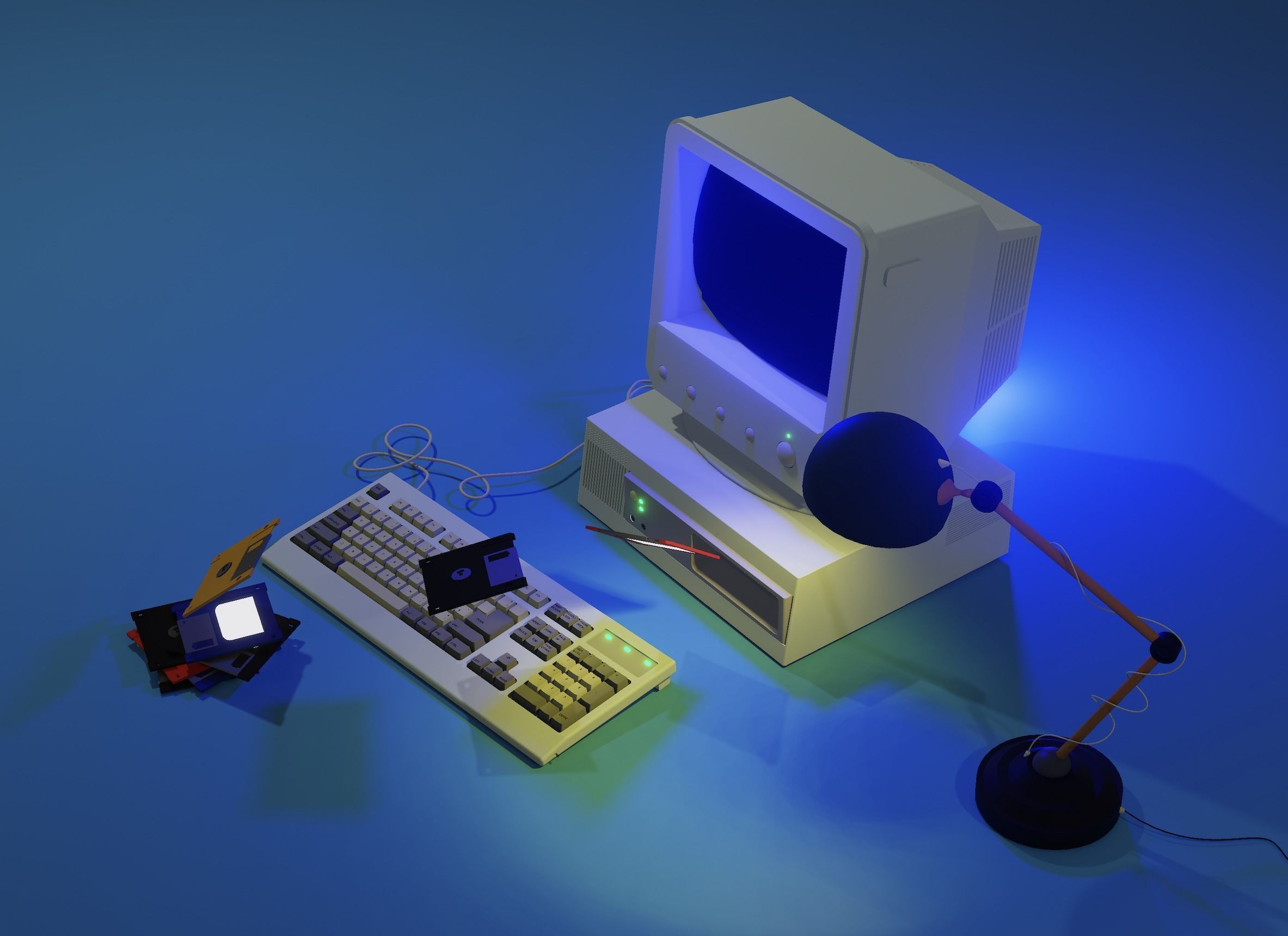 retro pc 3D model_1