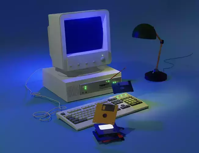 retro pc 3D model