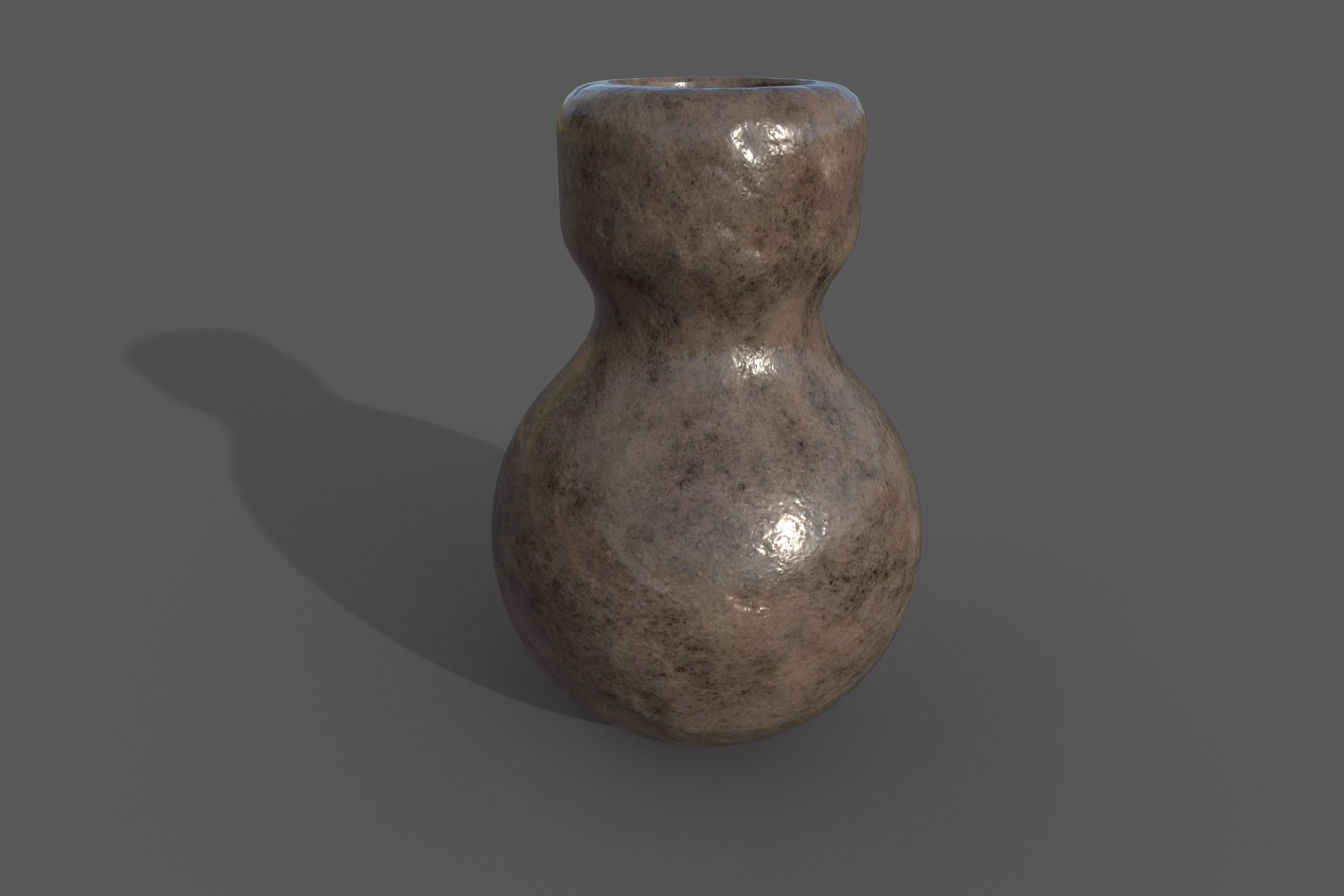 Mud vase Low-poly 3D model