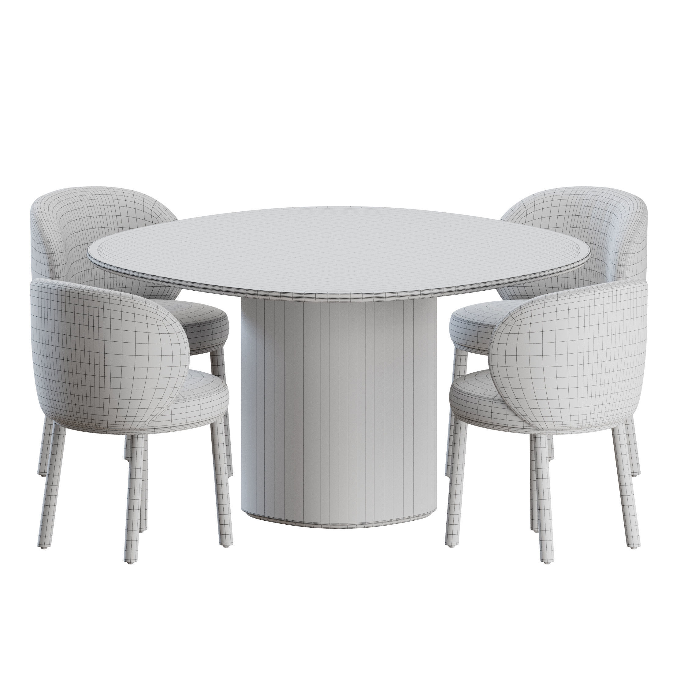 Ovata Dining Set by Wendelbo 3D model_1
