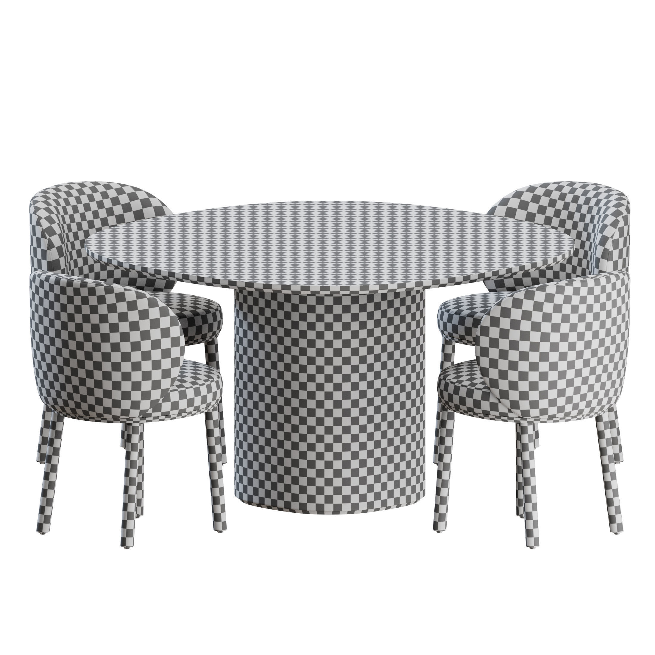 Ovata Dining Set by Wendelbo 3D model_2