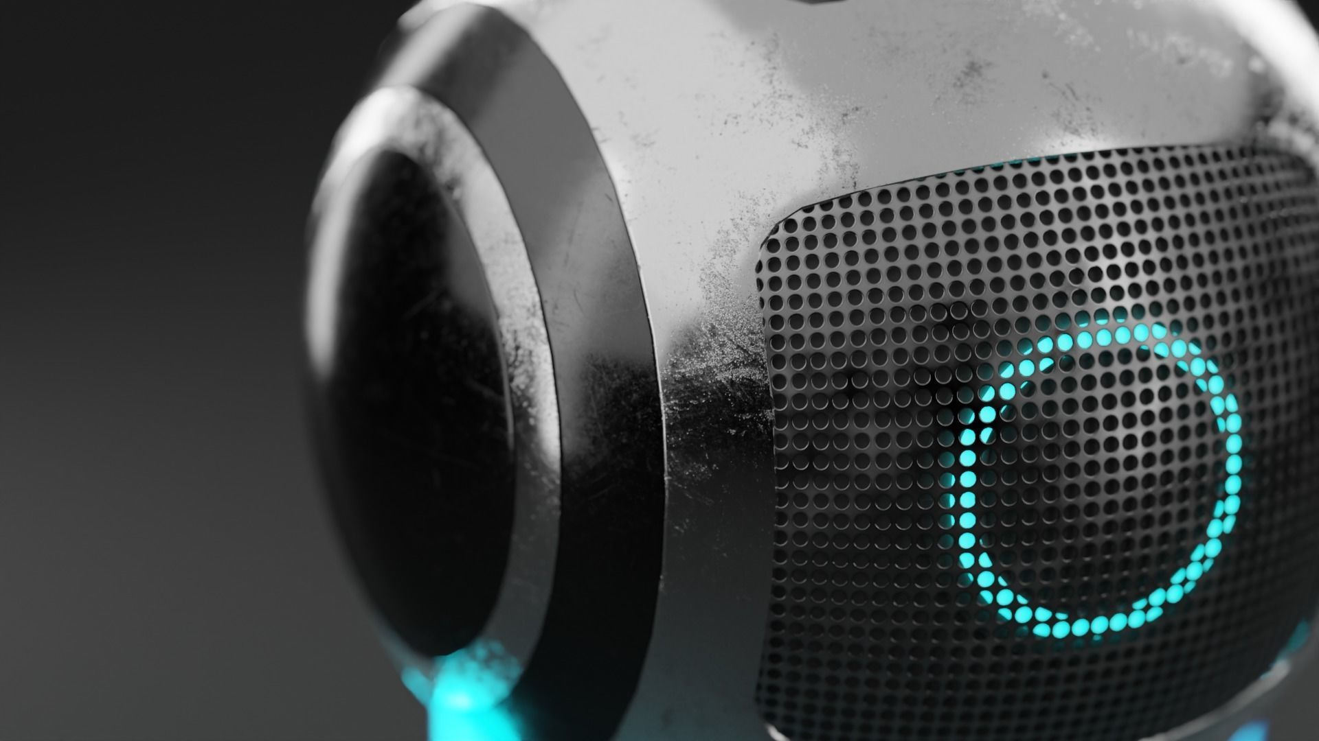 S-Bot lowpoly futuristic spaceship Low-poly 3D model_6