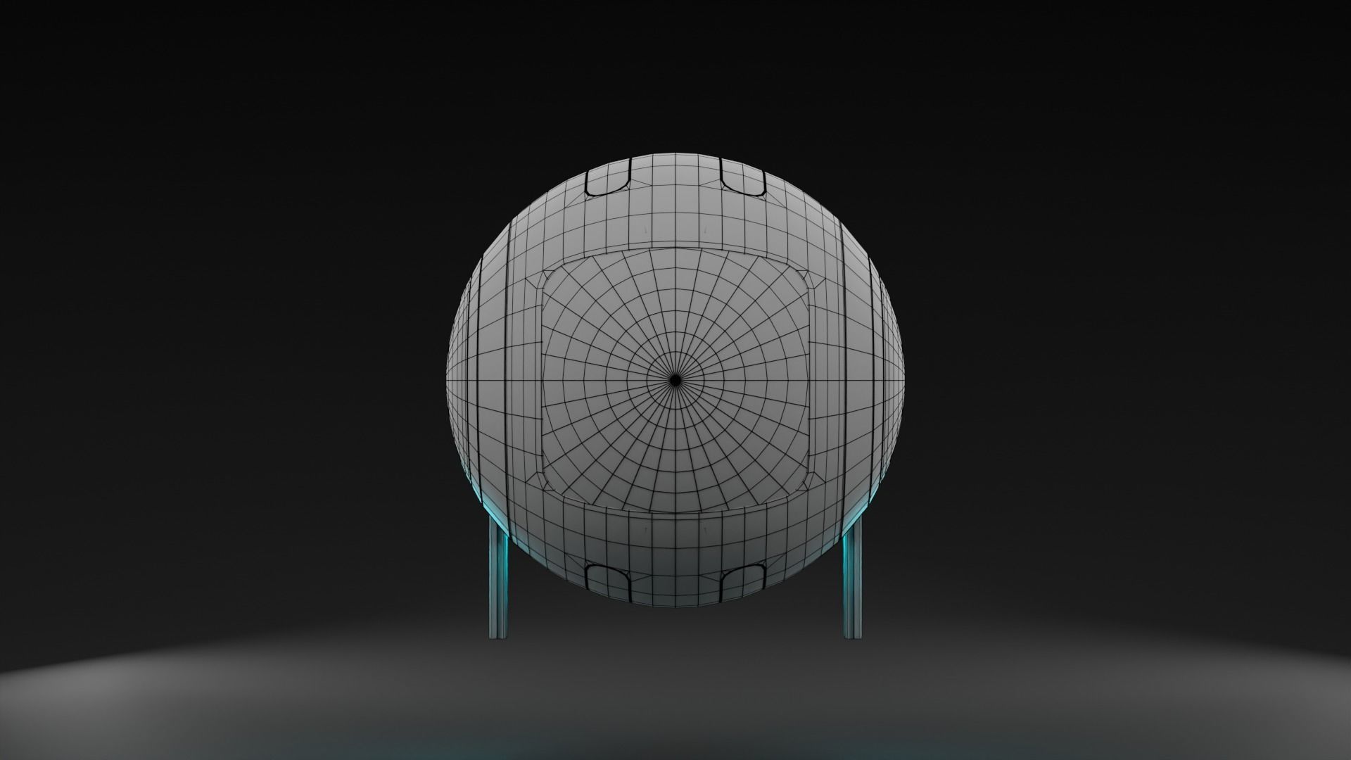 S-Bot lowpoly futuristic spaceship Low-poly 3D model_10