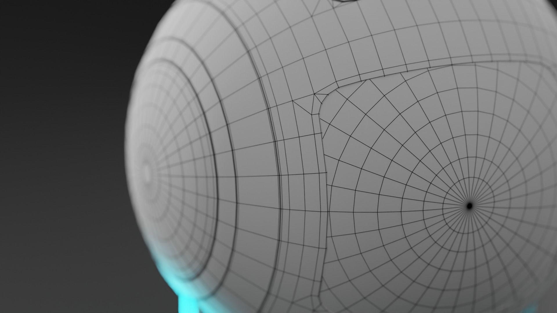 S-Bot lowpoly futuristic spaceship Low-poly 3D model_12