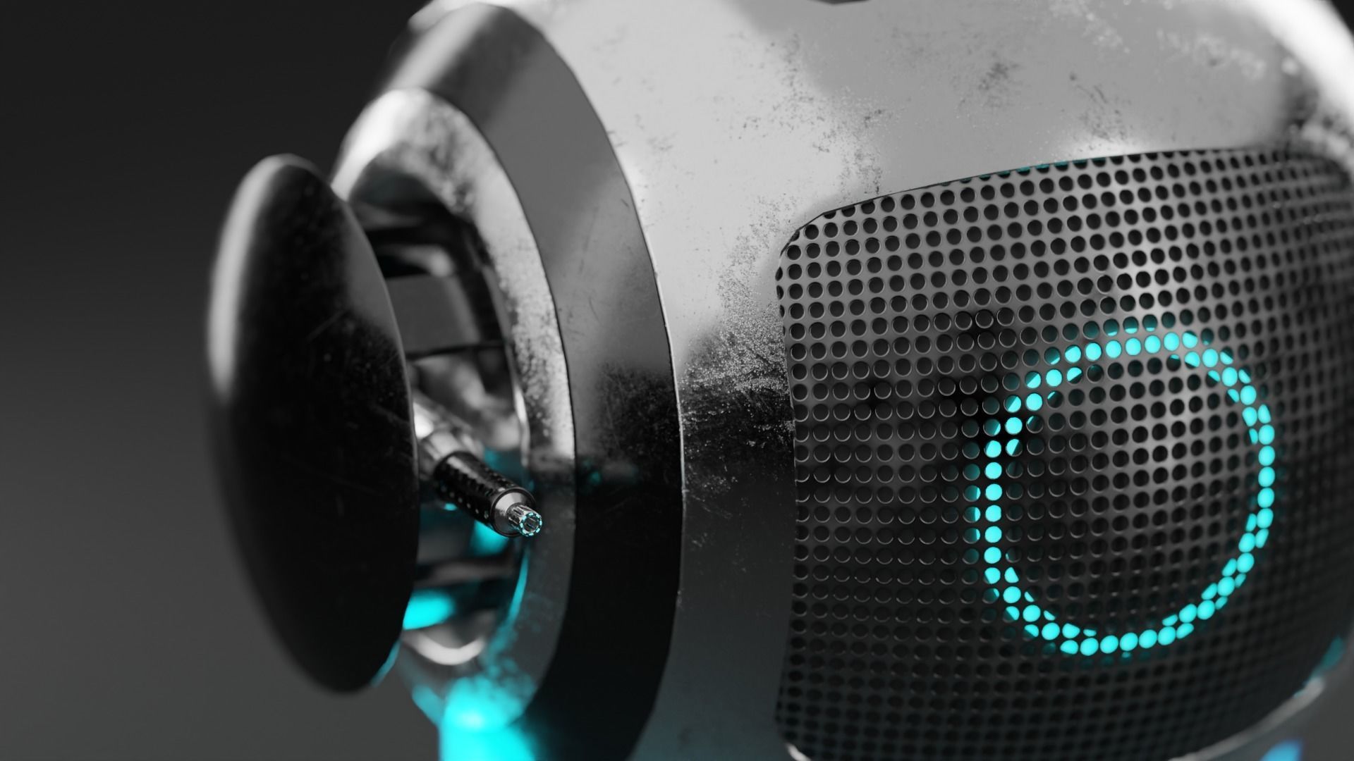 S-Bot lowpoly futuristic spaceship Low-poly 3D model_5