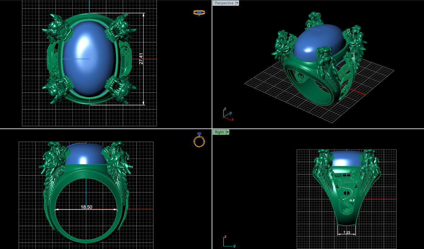 Ring 96  3D print model_7