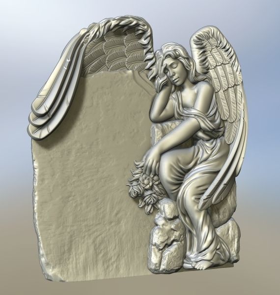 Angel01 angel statue 3D print model_2