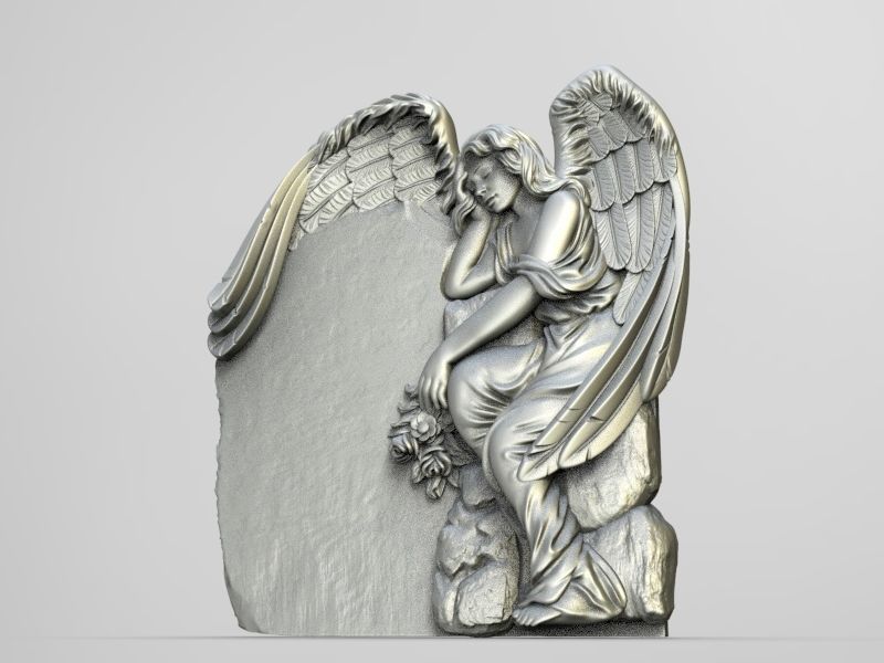 Angel01 angel statue 3D print model_6