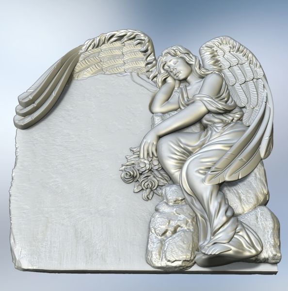 Angel01 angel statue 3D print model_4