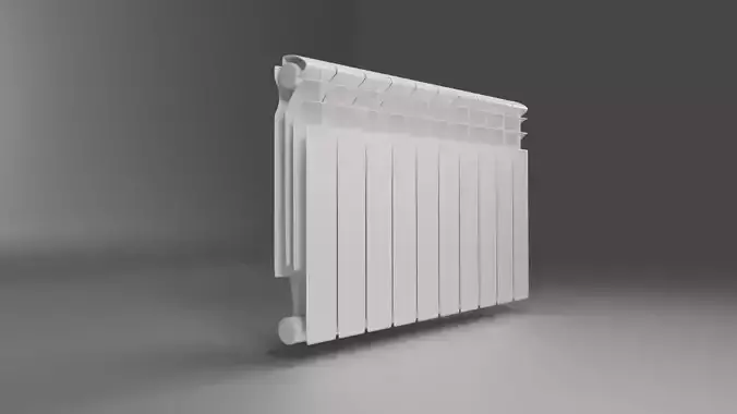 Aluminum Radiator Low-poly 3D model