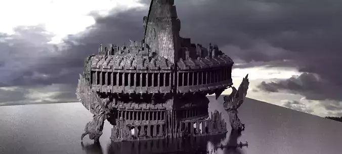 Aztec Fantasy Temple Huge 3D 3D model