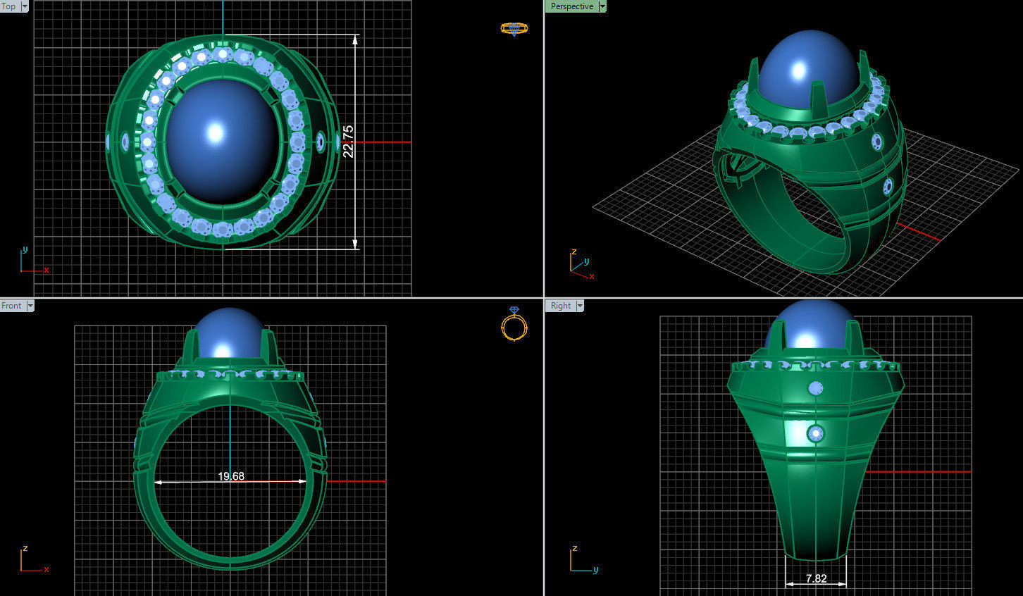 Ring 99  3D print model_6