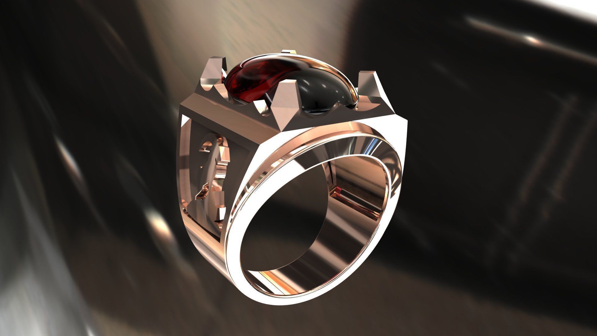 Ring 100  3D print model_2