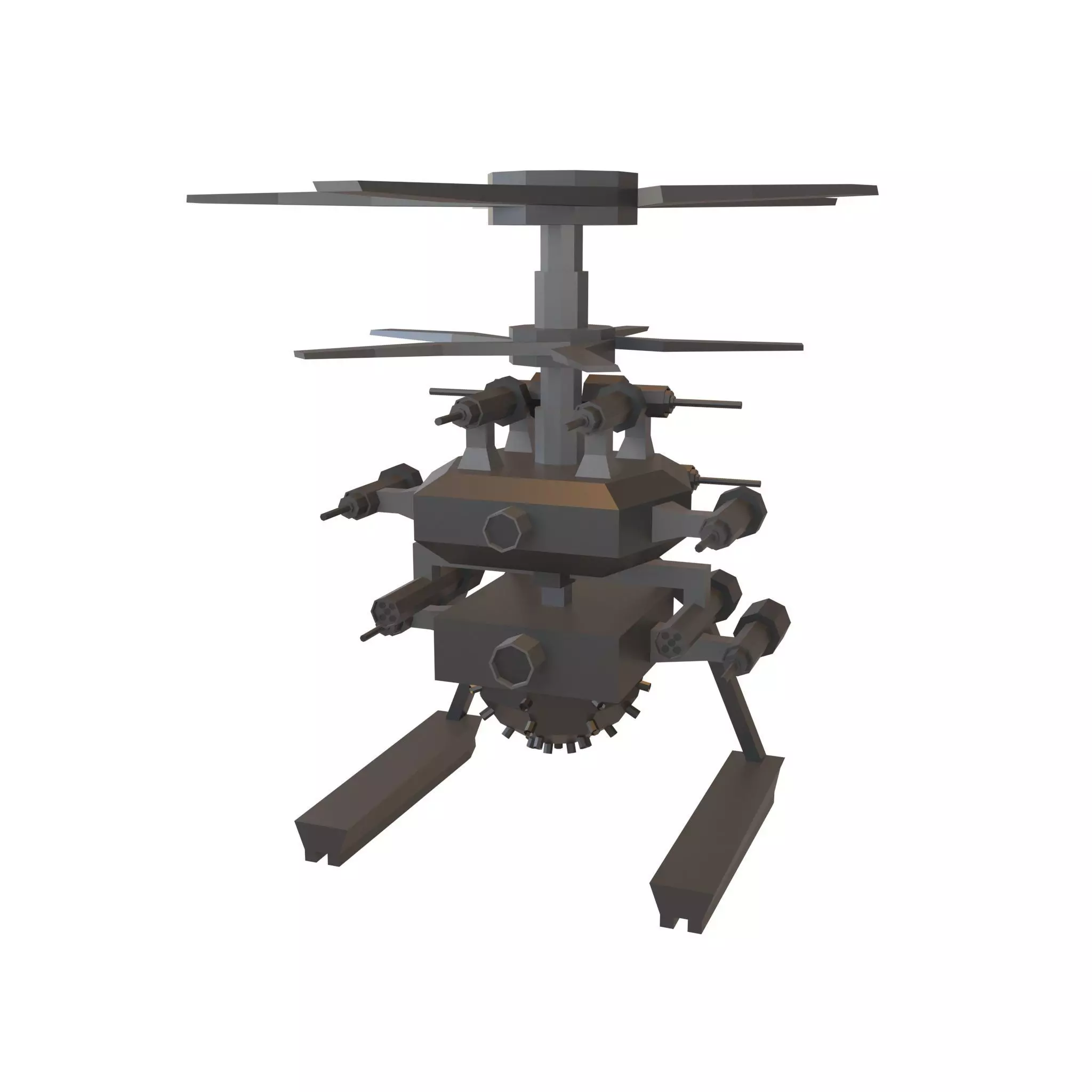 Cartoon Wepon Drone V2 002 Low-poly 3D model_0