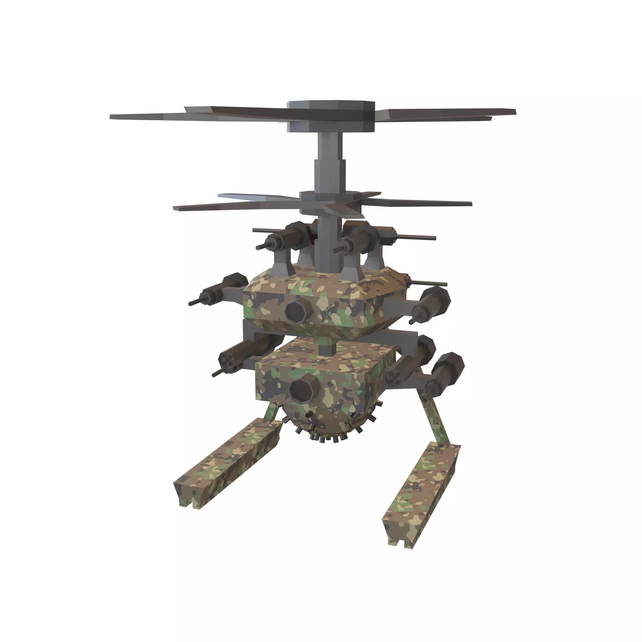 Cartoon Wepon Drone V2 003 Low-poly 3D model_0