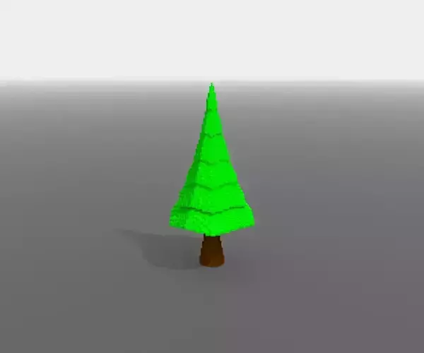 Voxel pine Free 3D model