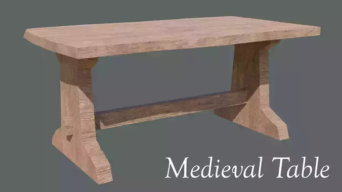 Low Poly Medieval Table