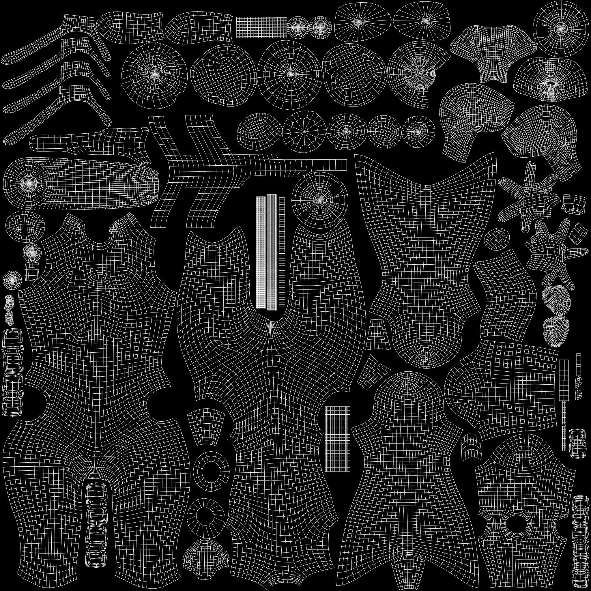 Cyborg Security Robo Suit Low-poly 3D model_12