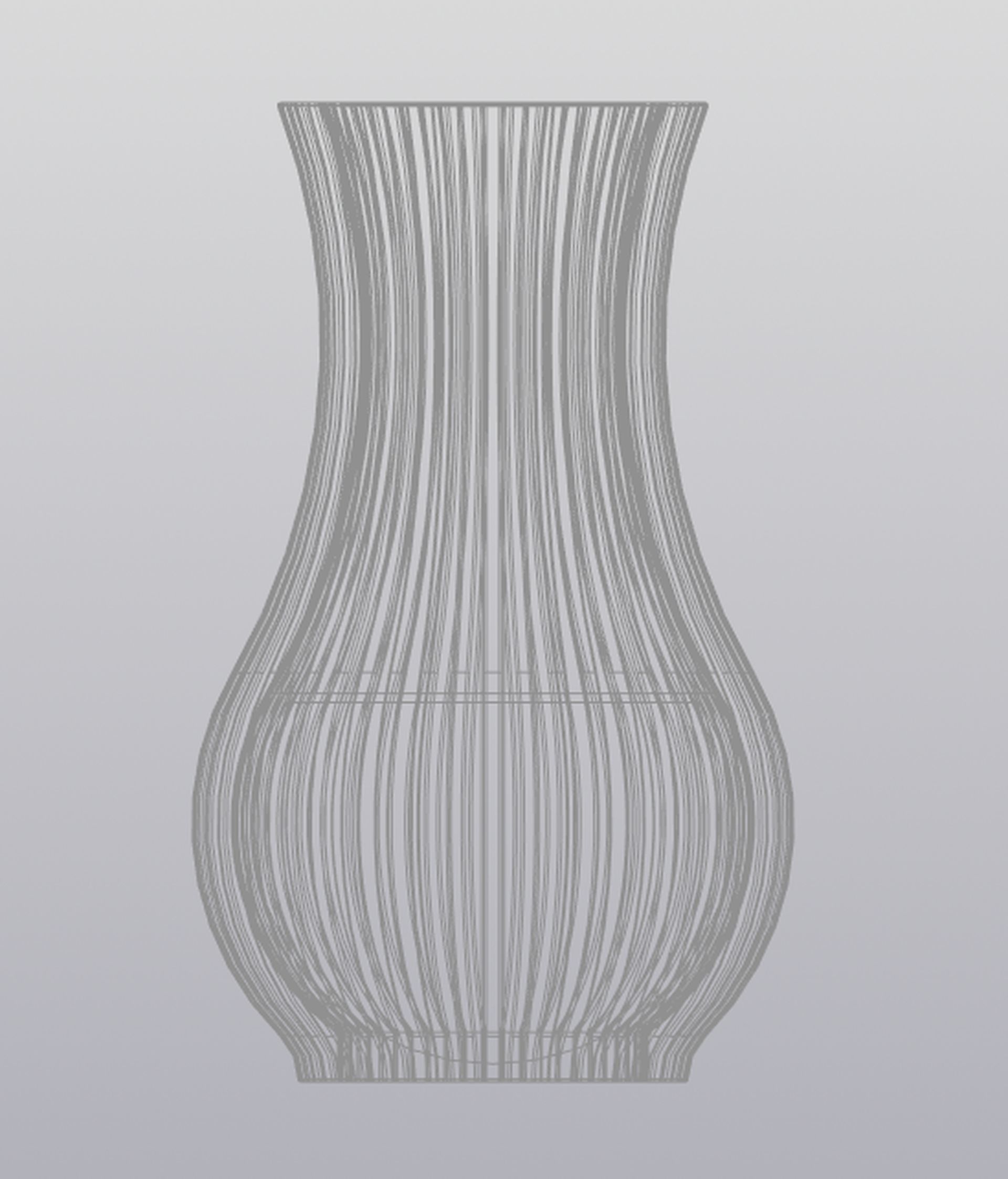 Striped vase 3D print model_5