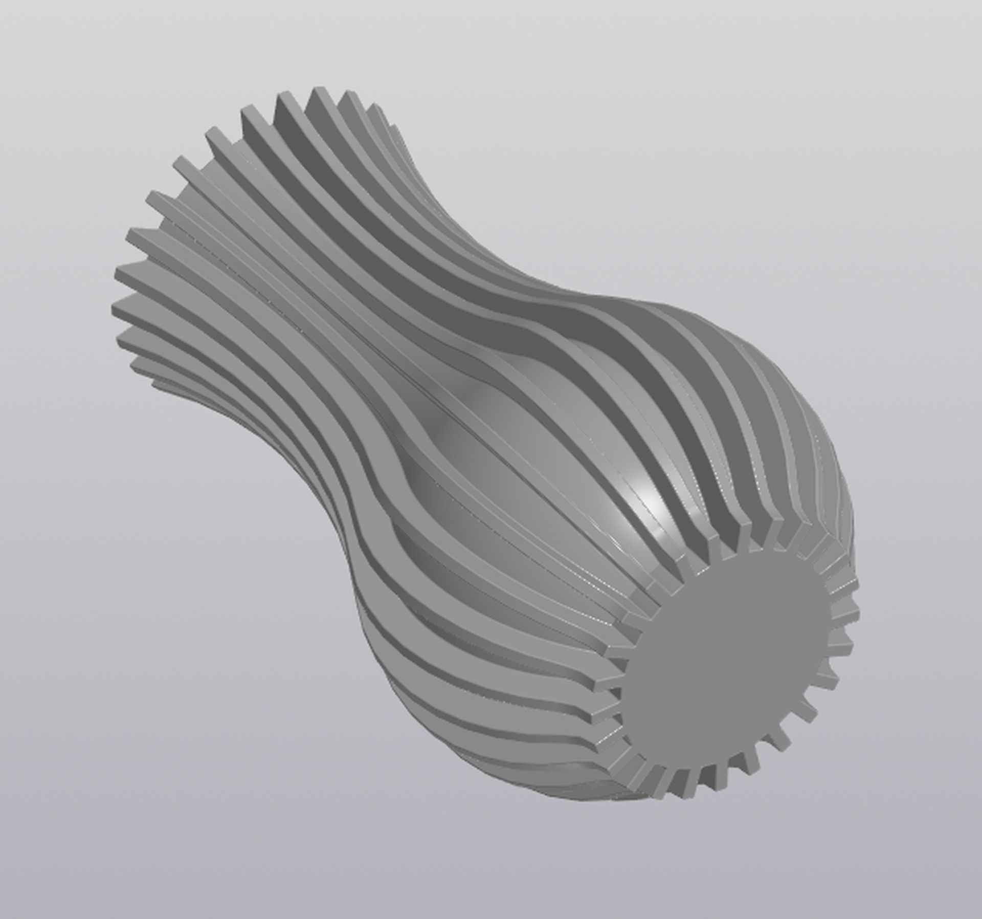 Striped vase 3D print model_4