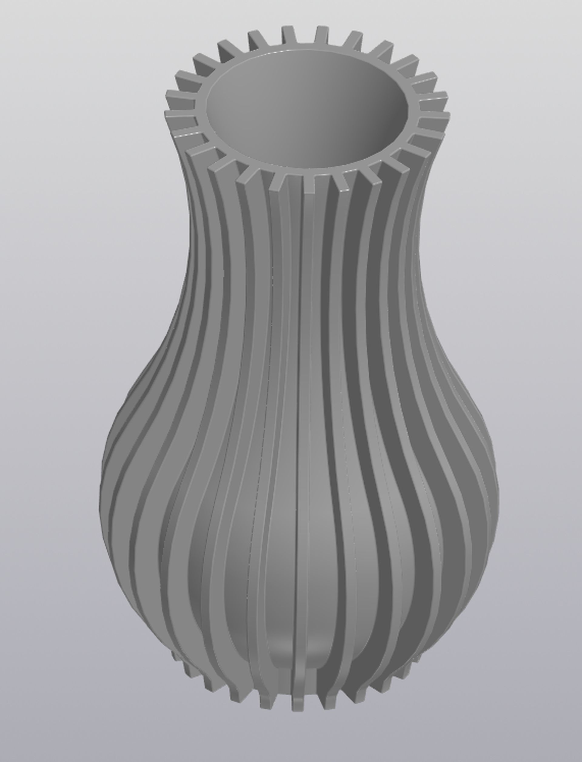 Striped vase 3D print model_1
