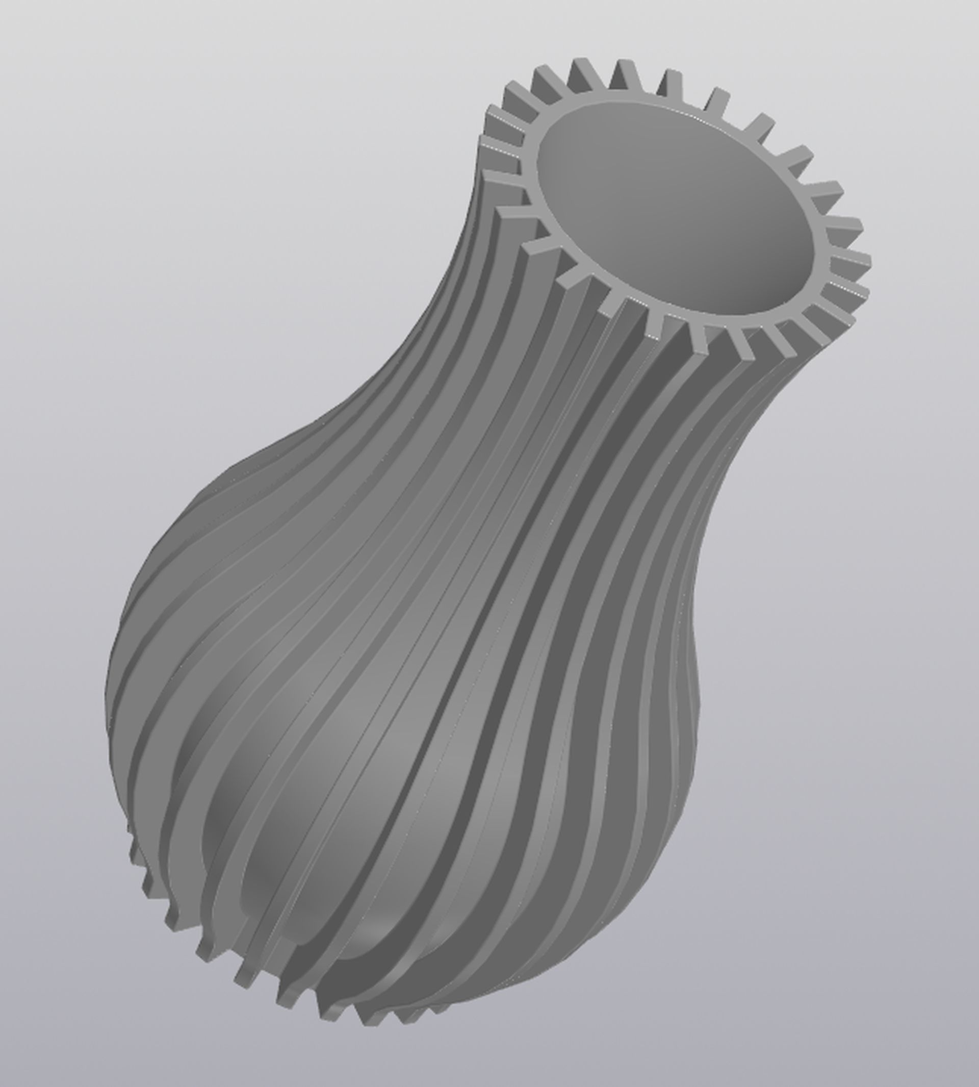 Striped vase 3D print model_2