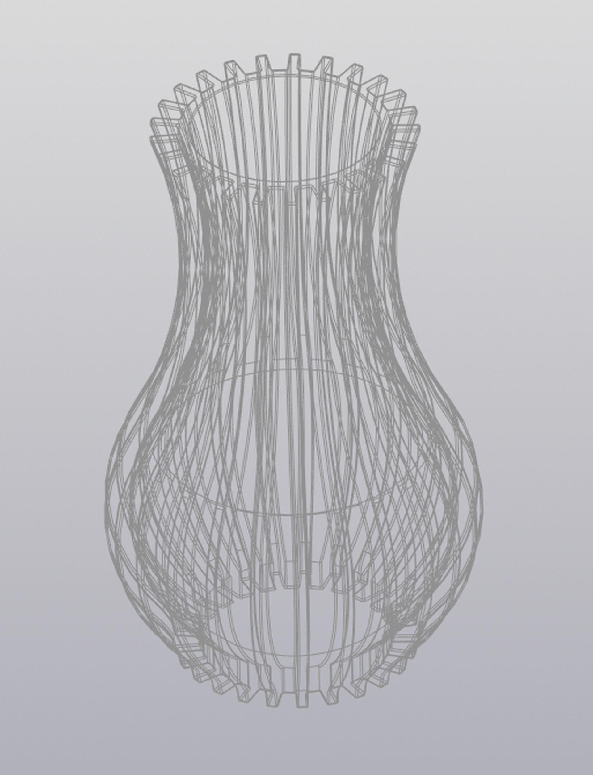 Striped vase 3D print model_6