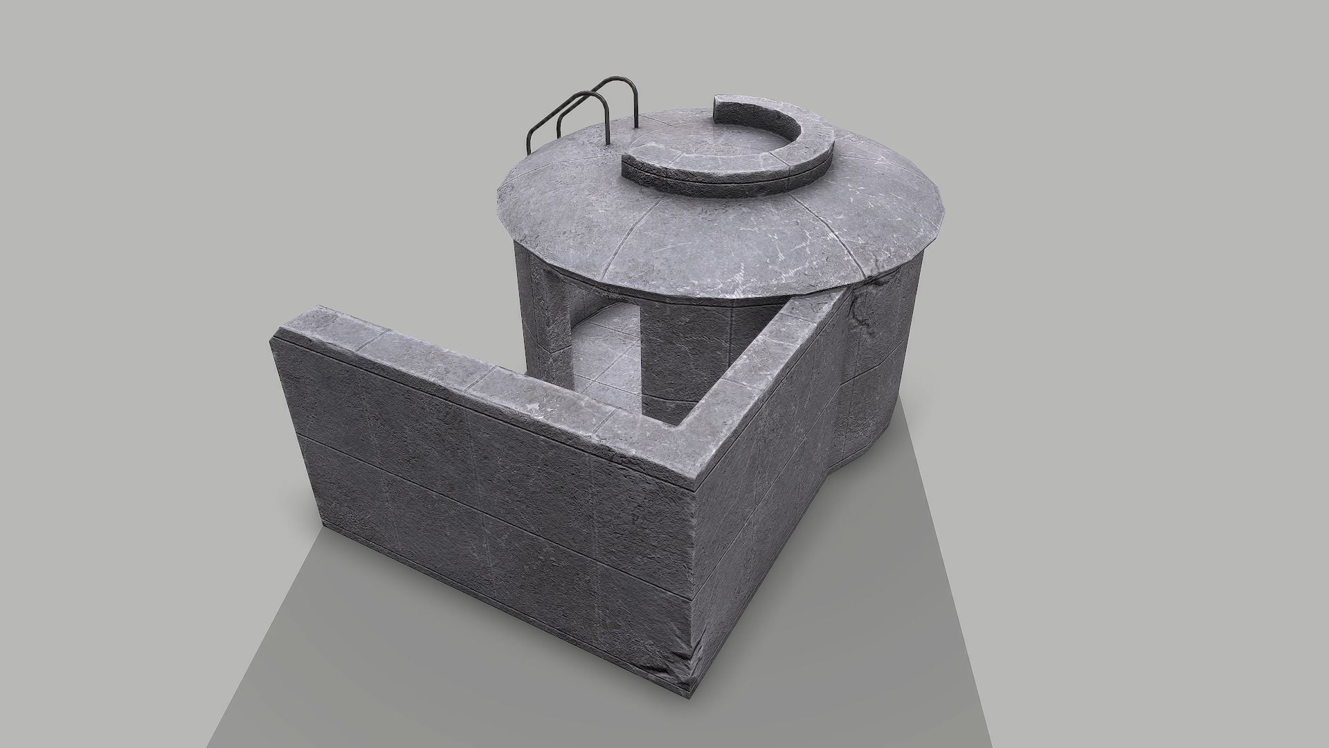 Military Bunker 6 Low-poly 3D model_5