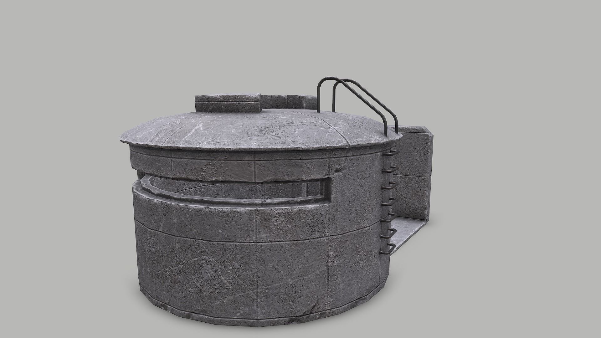 Military Bunker 6 Low-poly 3D model_3