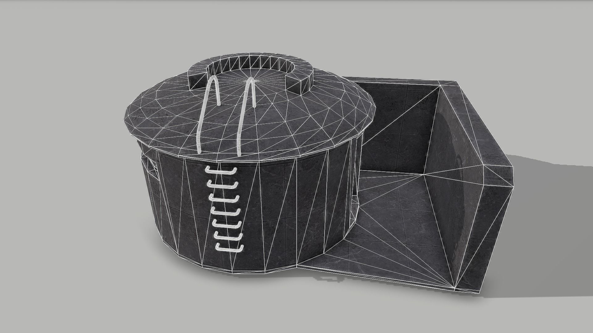 Military Bunker 6 Low-poly 3D model_9