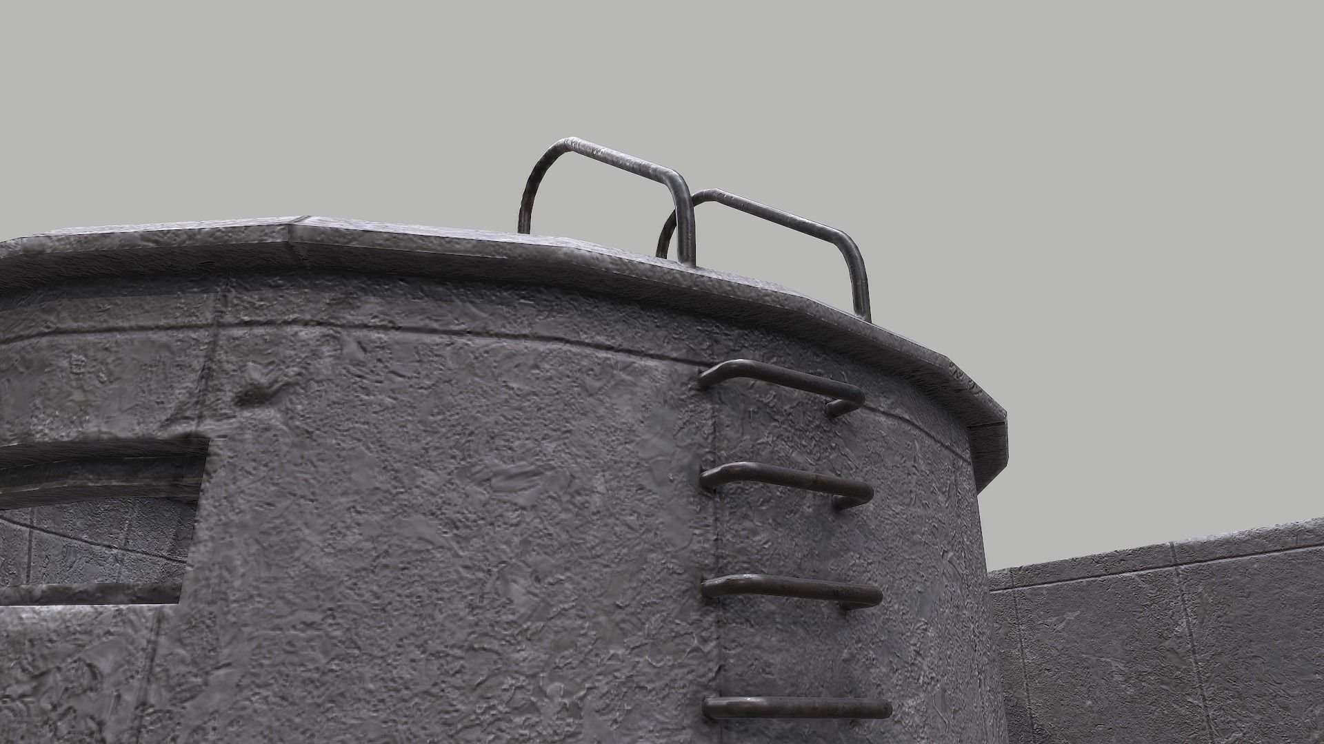 Military Bunker 6 Low-poly 3D model_7