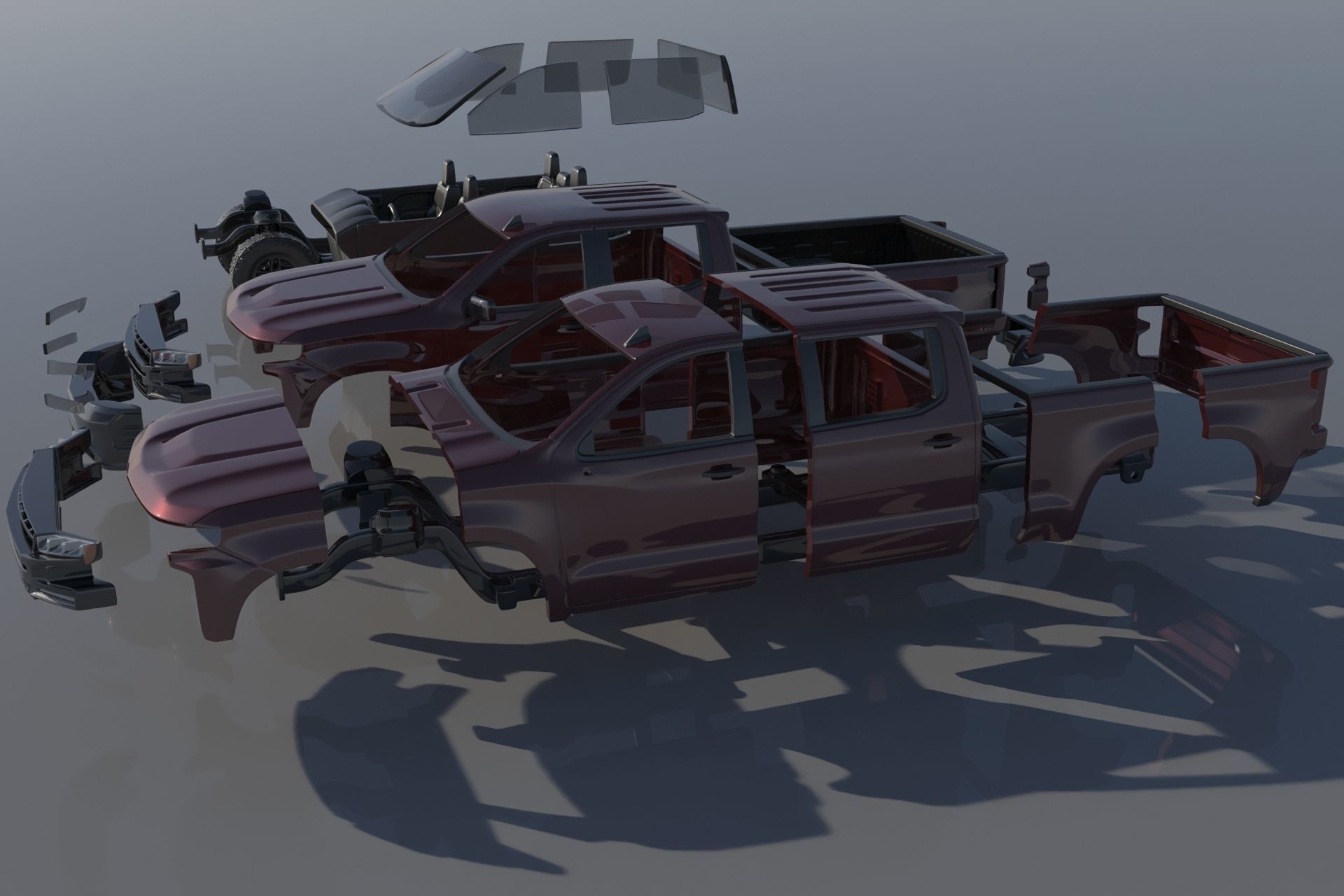 Chevrolet Silverado 1500 2022  3D print model_15