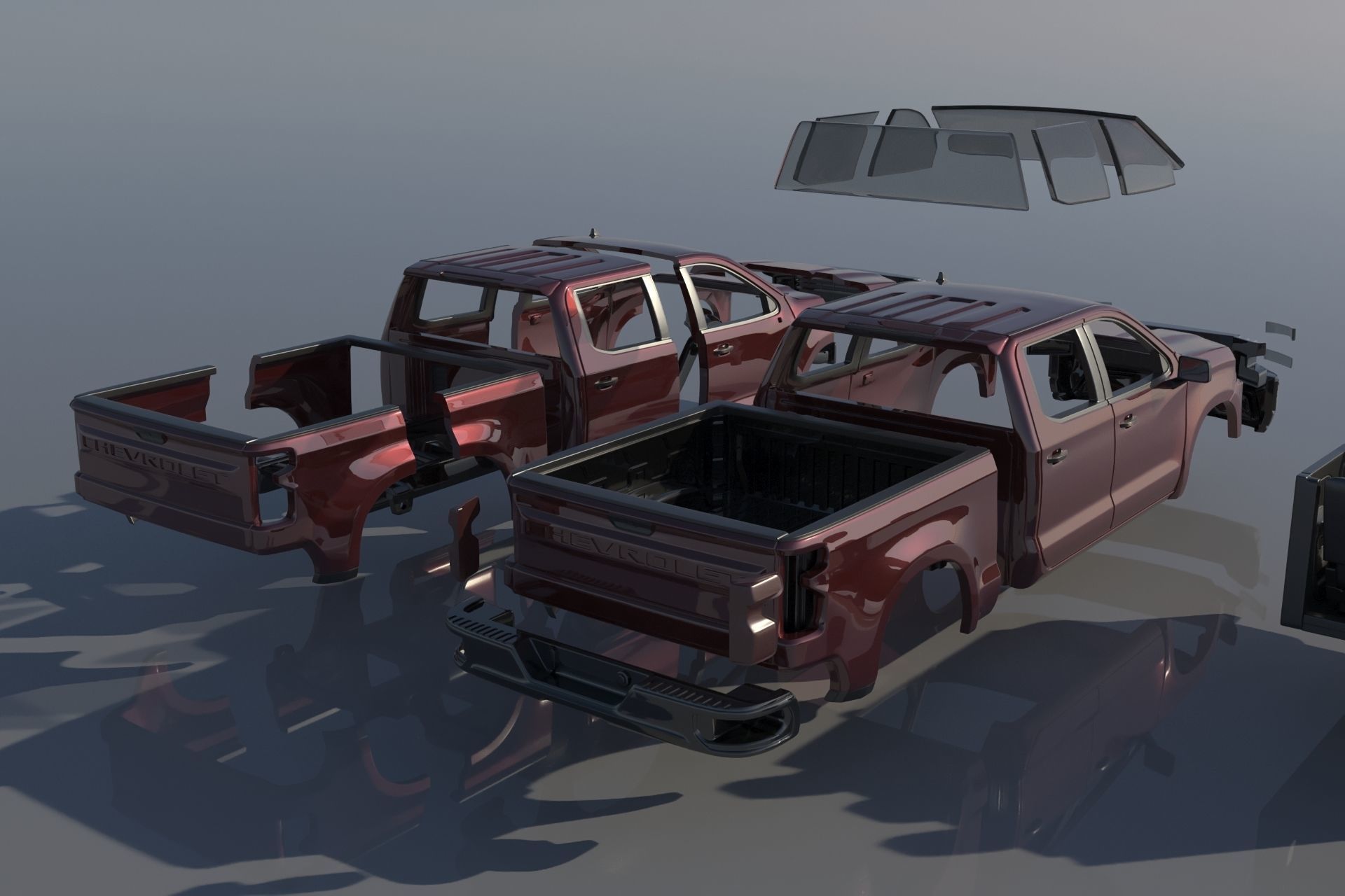 Chevrolet Silverado 1500 2022  3D print model_17