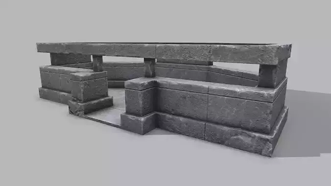 Military Bunker 7 Low-poly 3D model