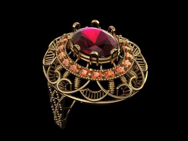 ELLIPSE RINGS 3D print model_1