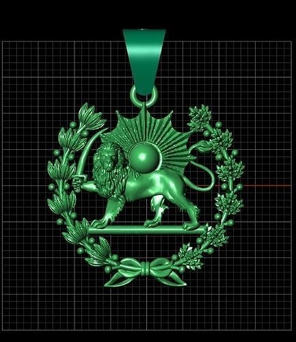 Aslan gunes kolye -lion and sun 3D print model 3D print model
