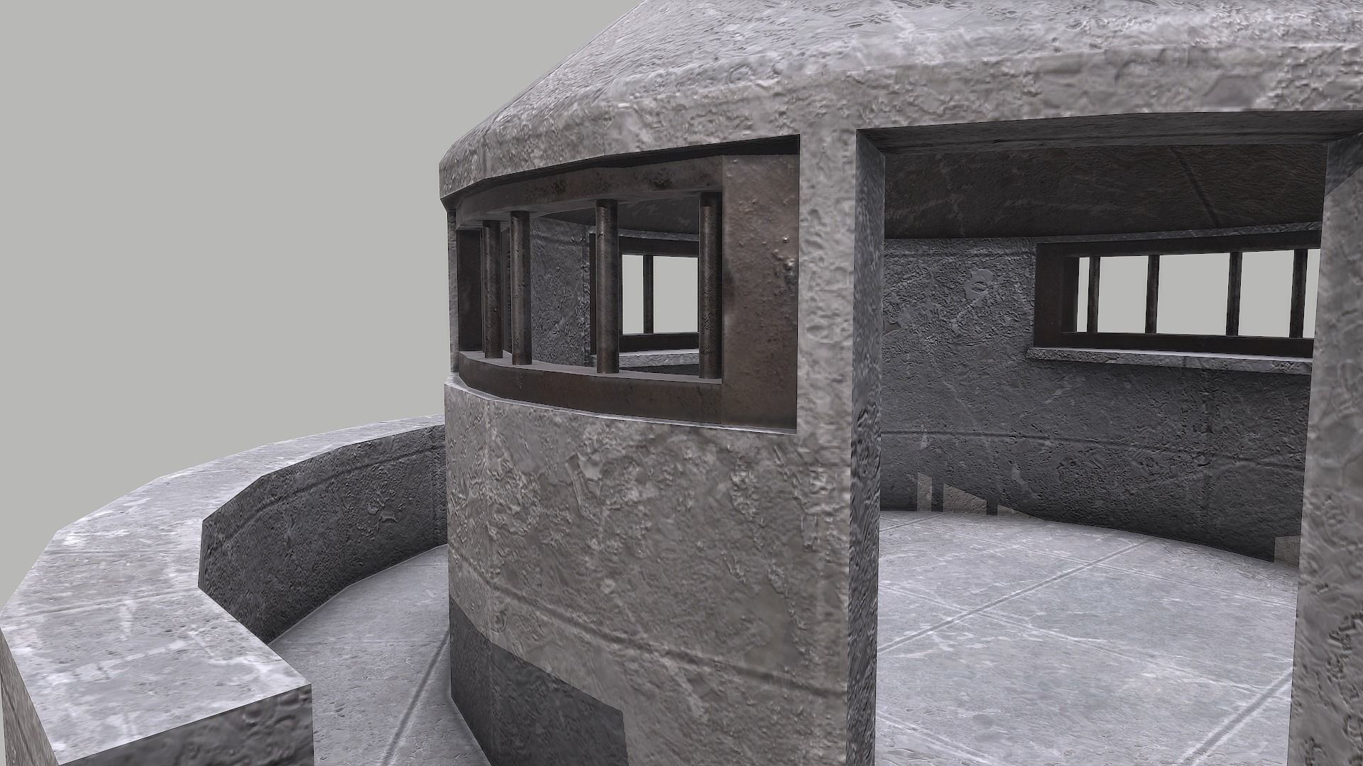  Military Bunker 8  Low-poly 3D model_4