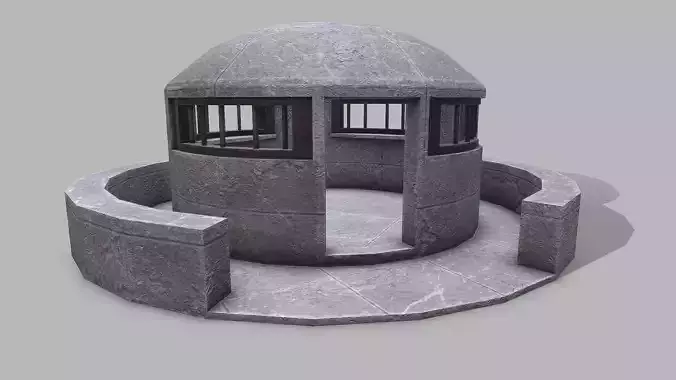  Military Bunker 8  Low-poly 3D model
