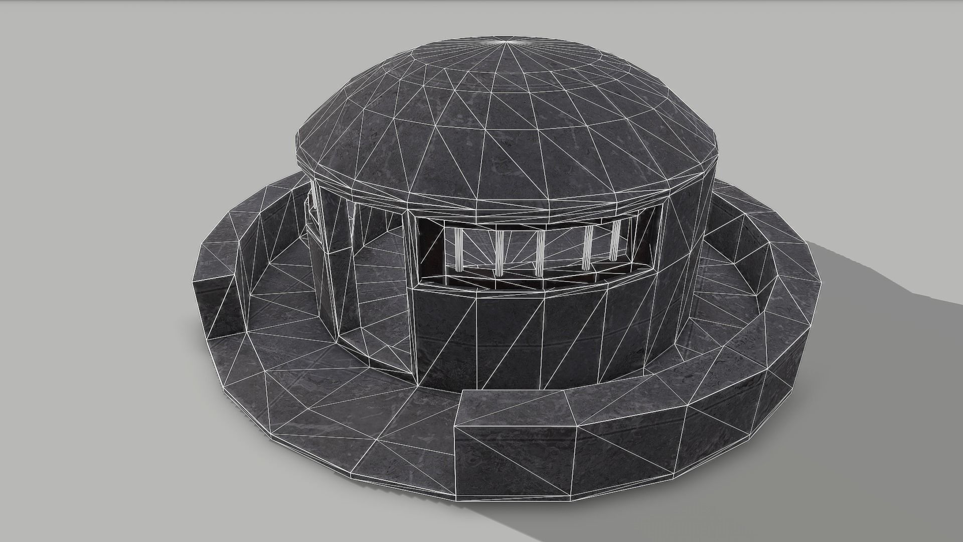  Military Bunker 8  Low-poly 3D model_6