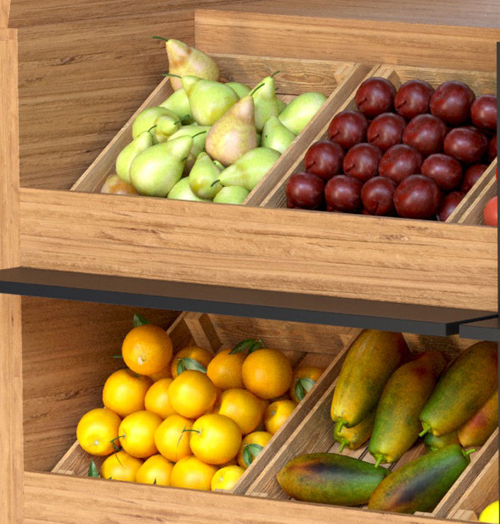 Showcase with fruits and products Supermarket 3D model_3