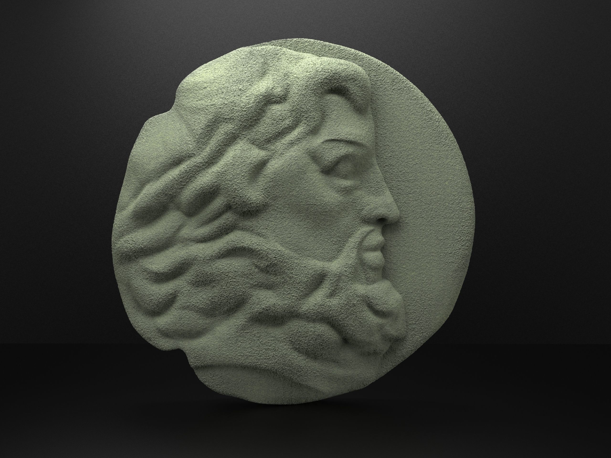 Set of 4 Ancient Coins 3D print model_3