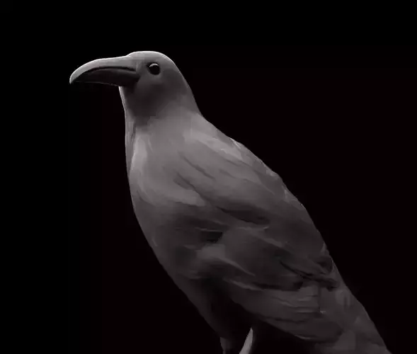 Raven Sculpture printable