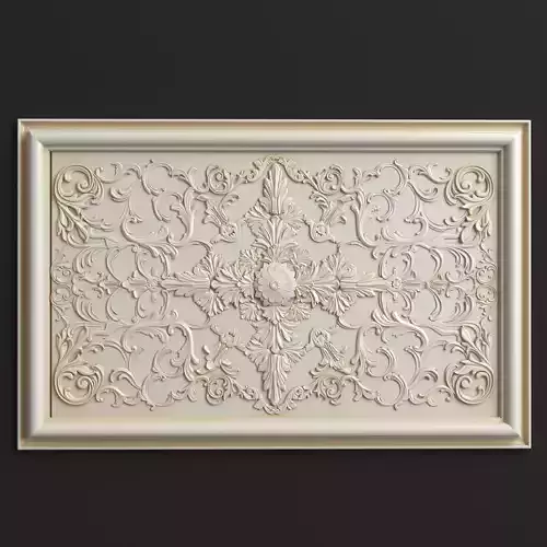 Rosette 4 ornate wall panel