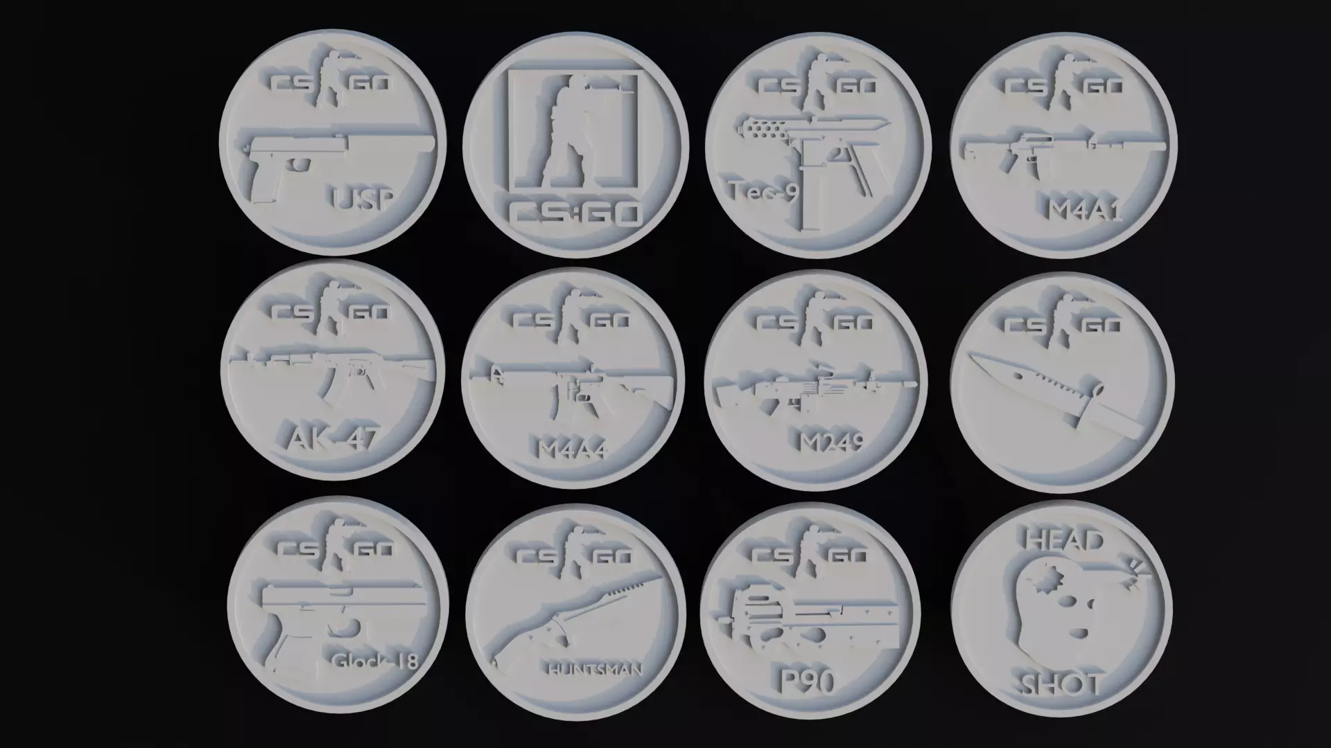 Counter Strike Coin Collection 3D print model_0